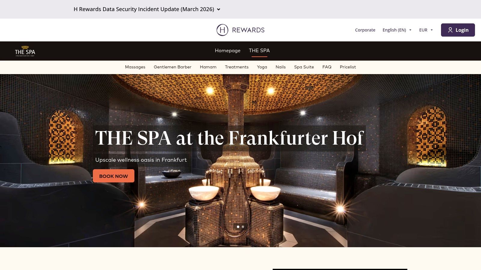 THE SPA im Steigenberger Frankfurter Hof (Spa‑Suite für Paare)